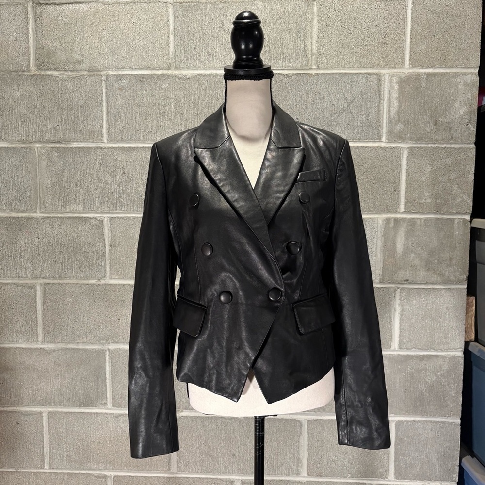 Bagatelle genuine leather blazer jacket.
